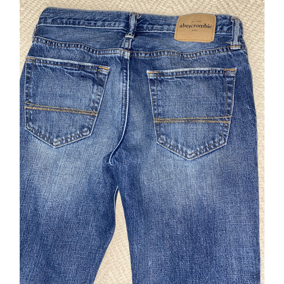 ABERCROMBIE Kids Jeans Boys Youth Size 16 Slim Leg Classic Straight Blue Denim - Picture 10 of 12